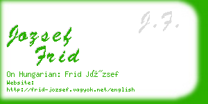 jozsef frid business card